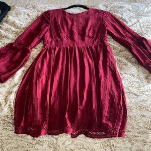 Maroon MOON RIVER Dress